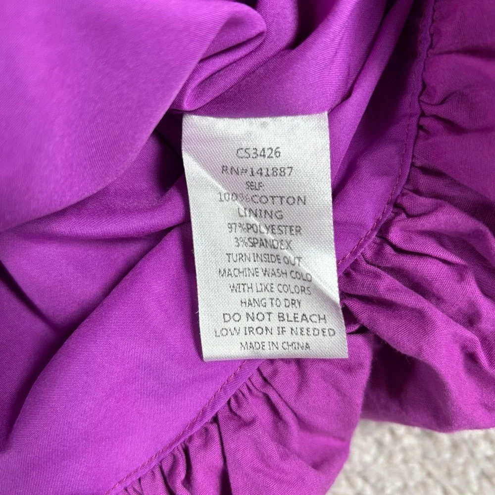 TCEC Fuchsia Purple Bubble Mini Skirt Pleated Cotton Party Event CS3426 Womens S